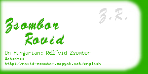 zsombor rovid business card